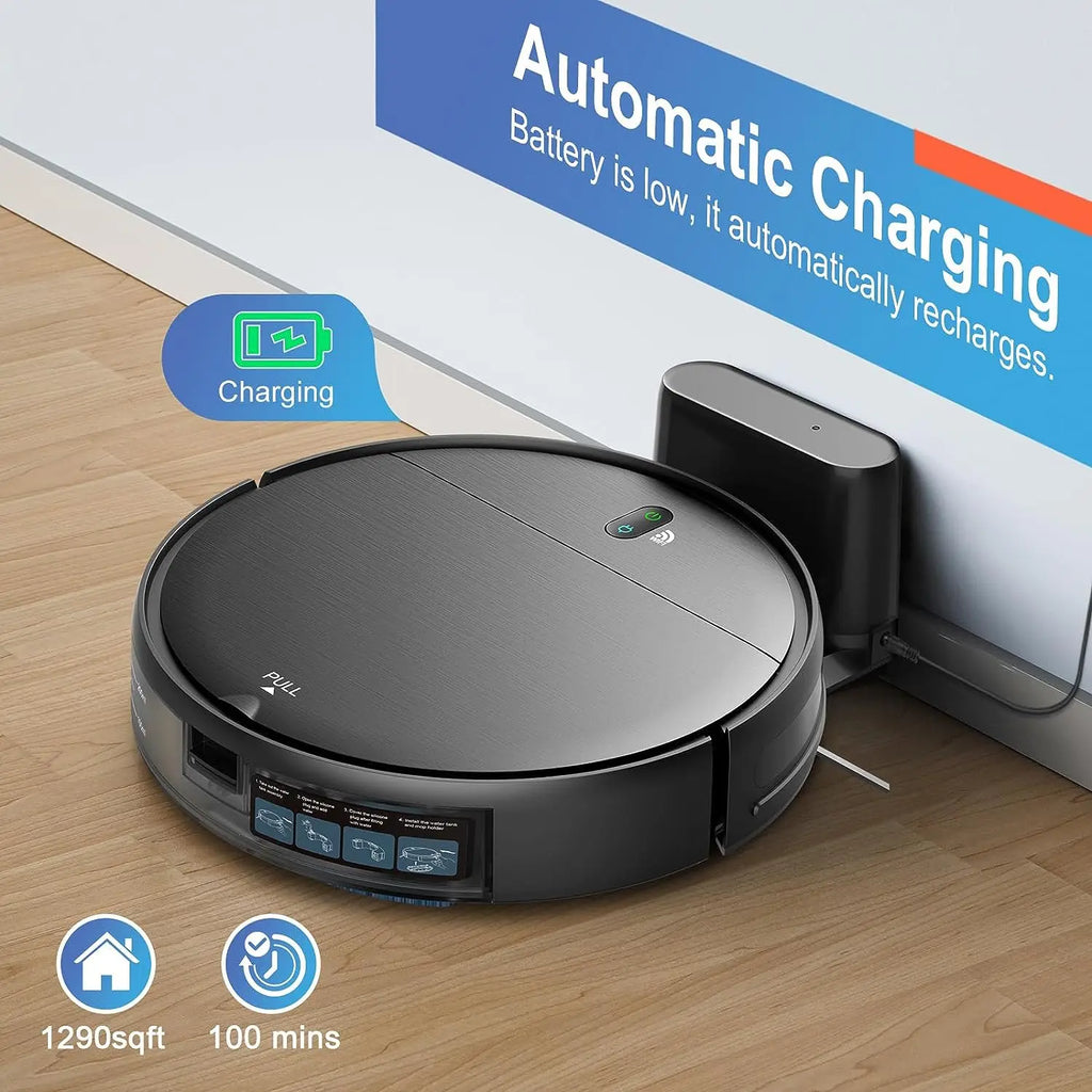 OMESER Robot Vacuum Cleaner 15kPa Power Auto Charging App Control Water Tank Wet Mopping Robot Vacuum Cleaner Electric Sweeper