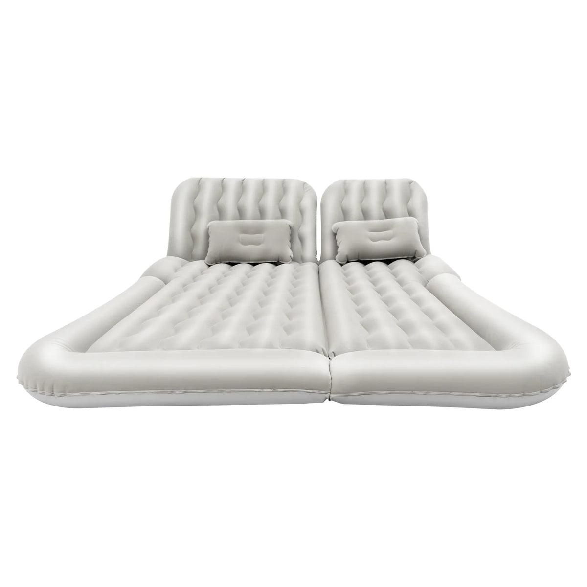 Inflatable Car Back Seat Air Mattress, Foldable Flocked Travel Bed with Pump