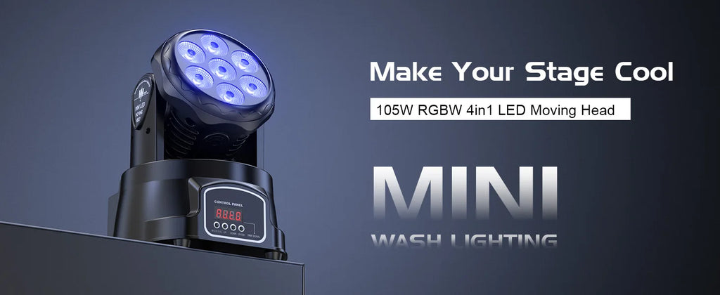 2Pcs/Set 105W Beam Moving Head Lights 7x15W RGBW LED Stage Lights DMX512 Spot Lights For DJ Disco KTV Wedding Party