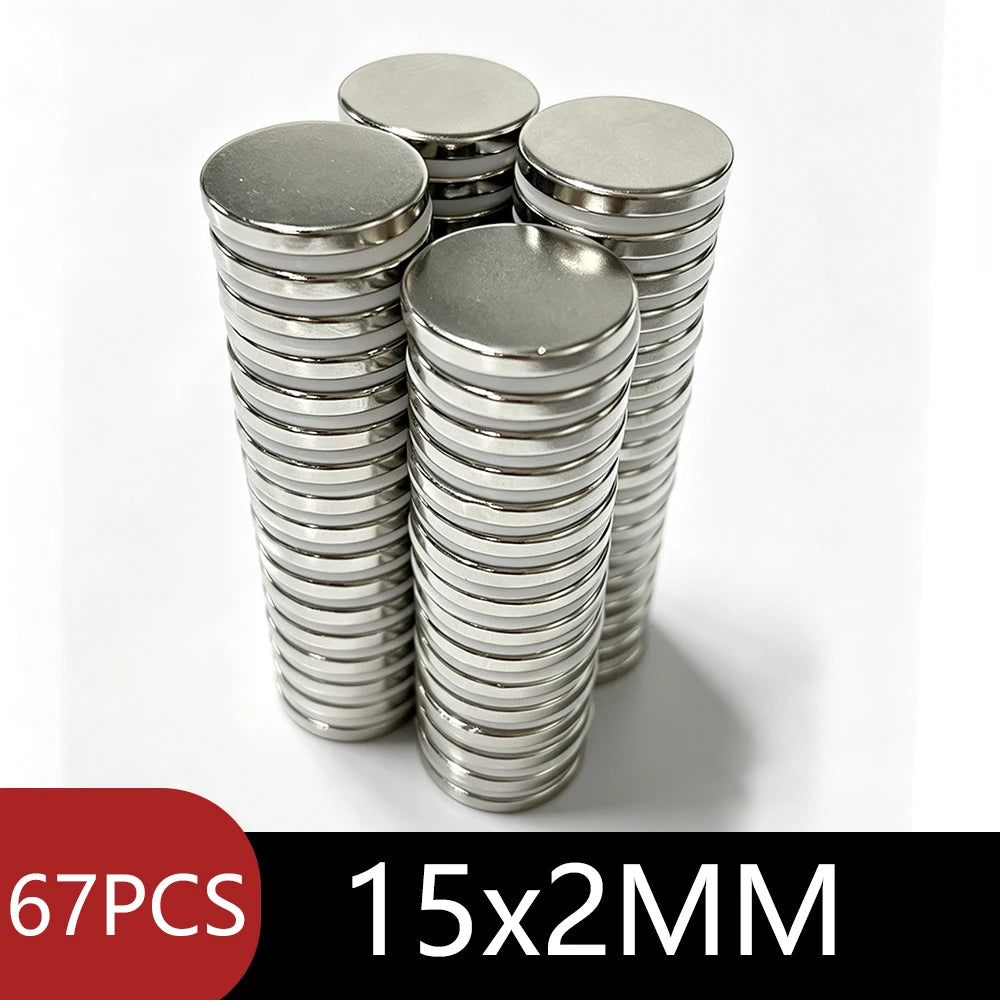Round Disc Strong Magnets Silver Plated Magnets Tiny Circular Flat Magnets Assorted Sizes for DIY Crafts Model Making Fridge Office Scientific Experiment Household Handicraft Multi‑Scene Application