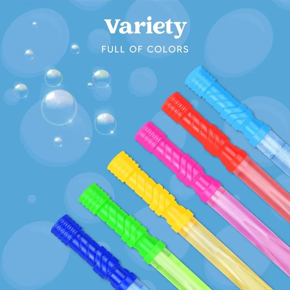 JOYFY 14.6'' Big Bubble Wands Bubble Wand Bulk with Refill Solution for Kids Summer Toy Party Favor Outdoors Activity