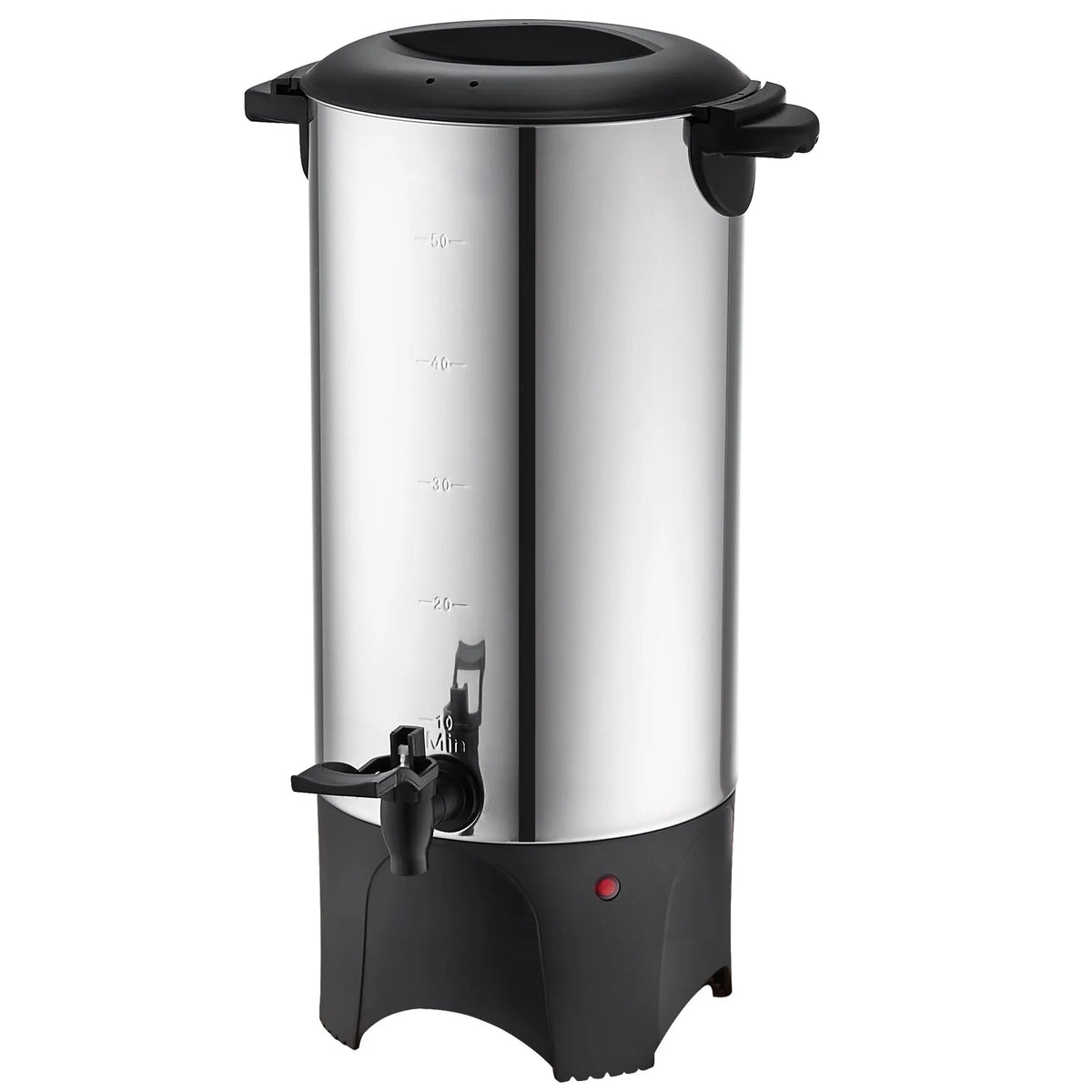 SucceBuy 50 Cups Commercial Coffee Urn Stainless Steel Large Coffee Dispenser 1000W Electric Coffee Maker Urn For Quick Brewing