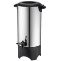 SucceBuy 50 Cups Commercial Coffee Urn Stainless Steel Large Coffee Dispenser 1000W Electric Coffee Maker Urn For Quick Brewing