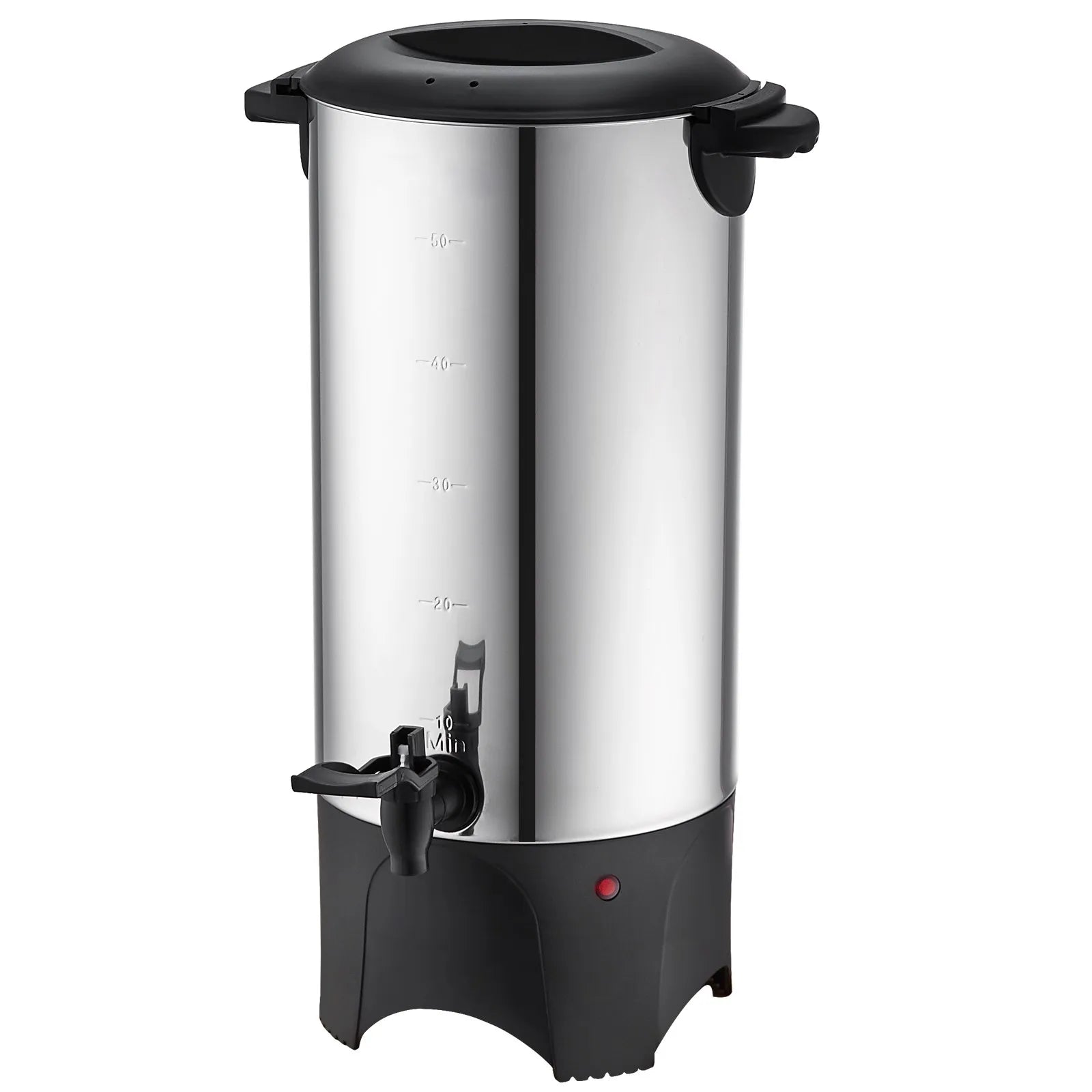 SucceBuy 50 Cups Commercial Coffee Urn Stainless Steel Large Coffee Dispenser 1000W Electric Coffee Maker Urn For Quick Brewing