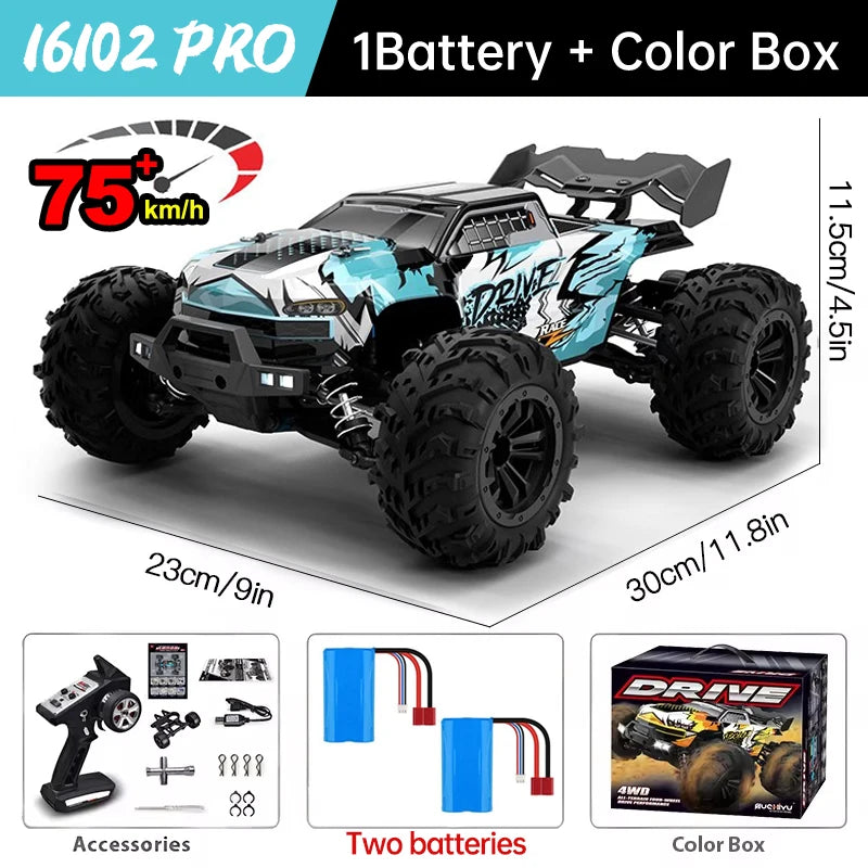 16102 Brushless 4WD RC Car with LED Lights