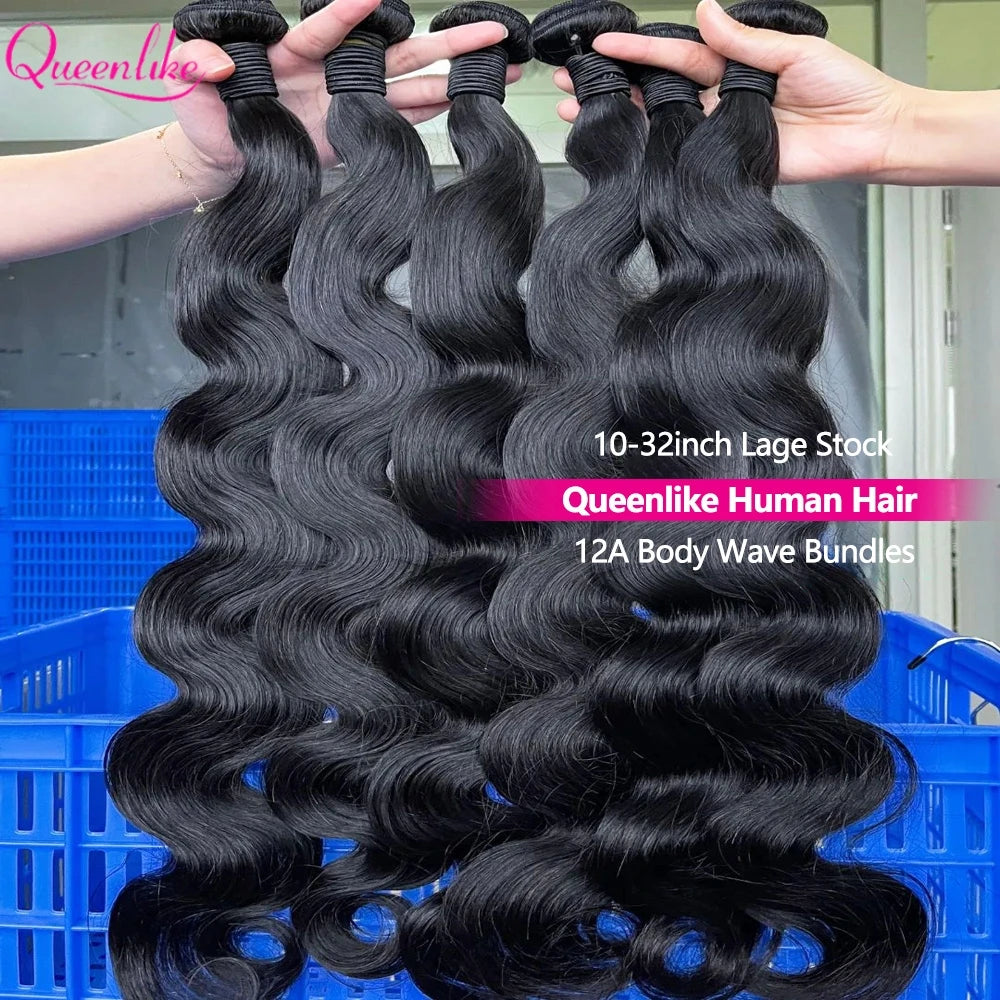 Queenlike Body Wave Human Hair Bundles, 3 Pack