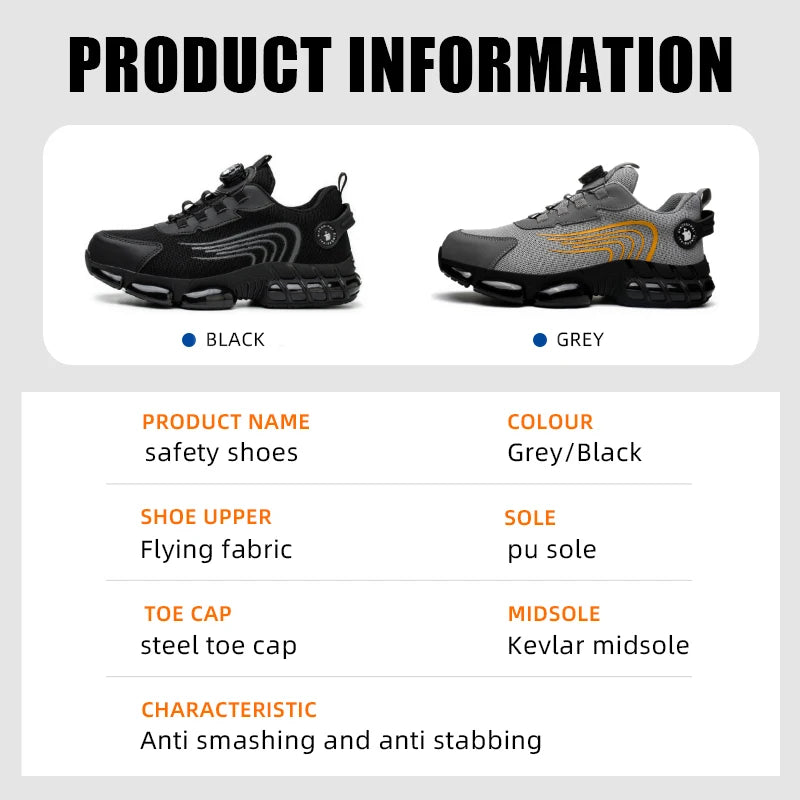Steel Toe Slip-On Work Shoes, Puncture Resistant