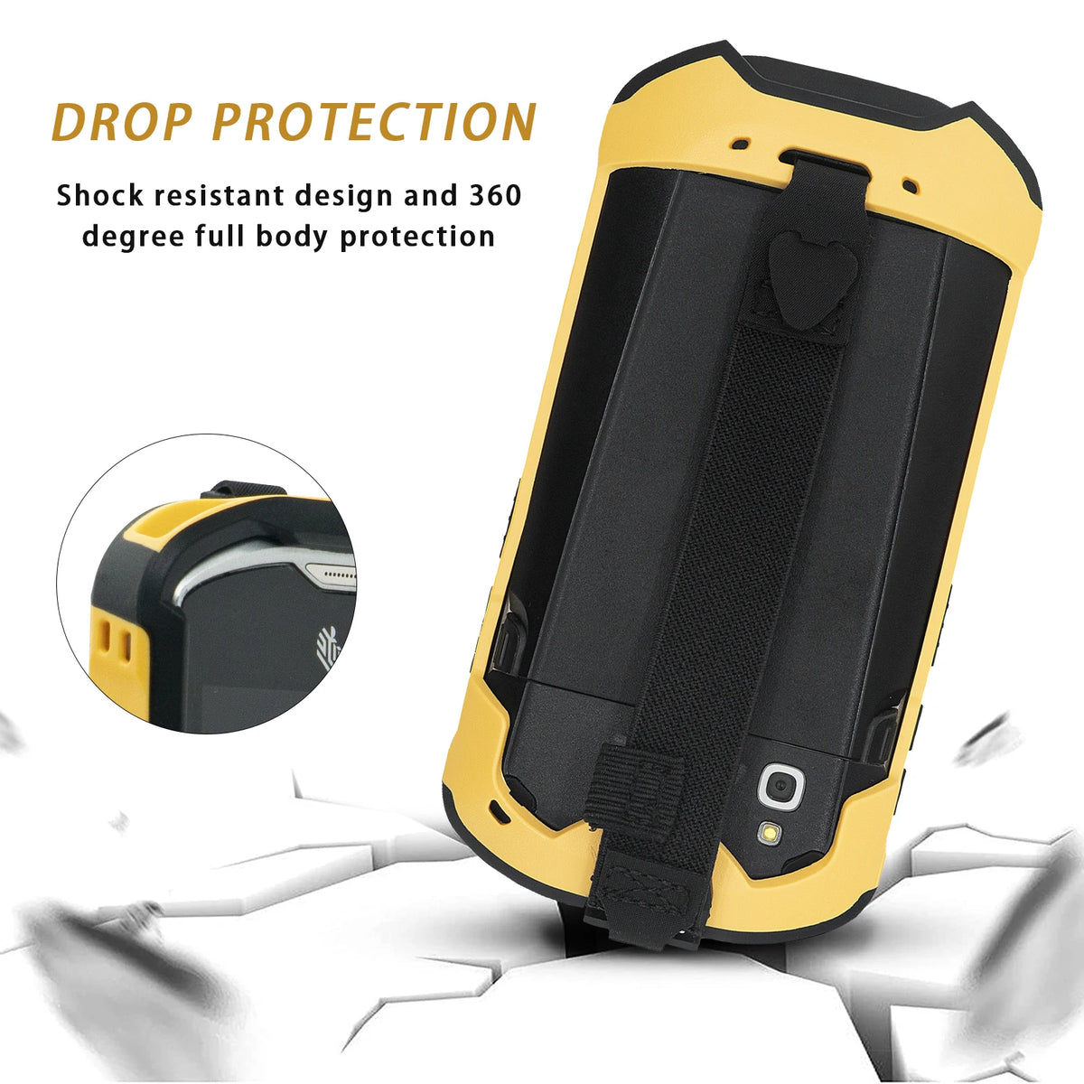Multicolor Protective Cover Case with Handstrap Bumper Rugged Boot For Zebra TC51 TC52 TC56 TC57 SG-TC5X-EXO1-01
