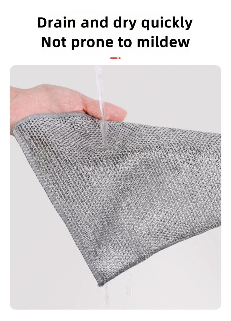 Double-Sided Steel Wire Dish Cleaning Cloths