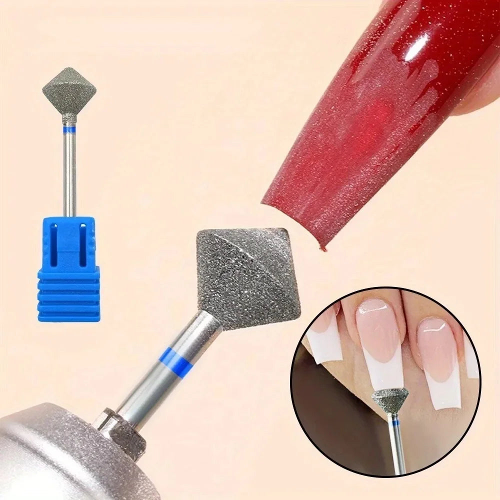 Diamond Nail Drill Bit 3/32 inch, Rotary Cuticle Cleaning Burr for Manicure Drills