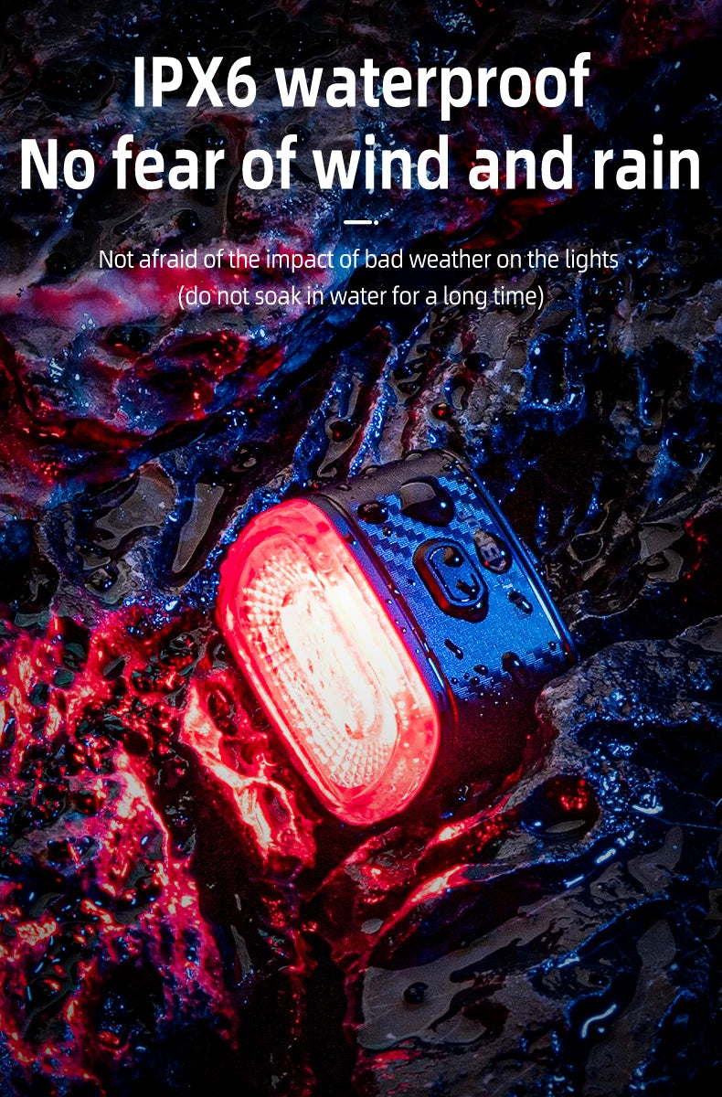 ROCKBROS Smart Brake-Sensing Bike Tail Light