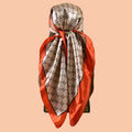 Women's Satin Square Scarf 35 inch, Multi-Use Headscarf, Hair Tie and Bag Accessory