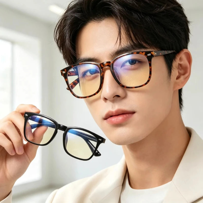 Blue Light Blocking Glasses for Computer and Gaming, Anti-UV Scratch-Resistant Lenses
