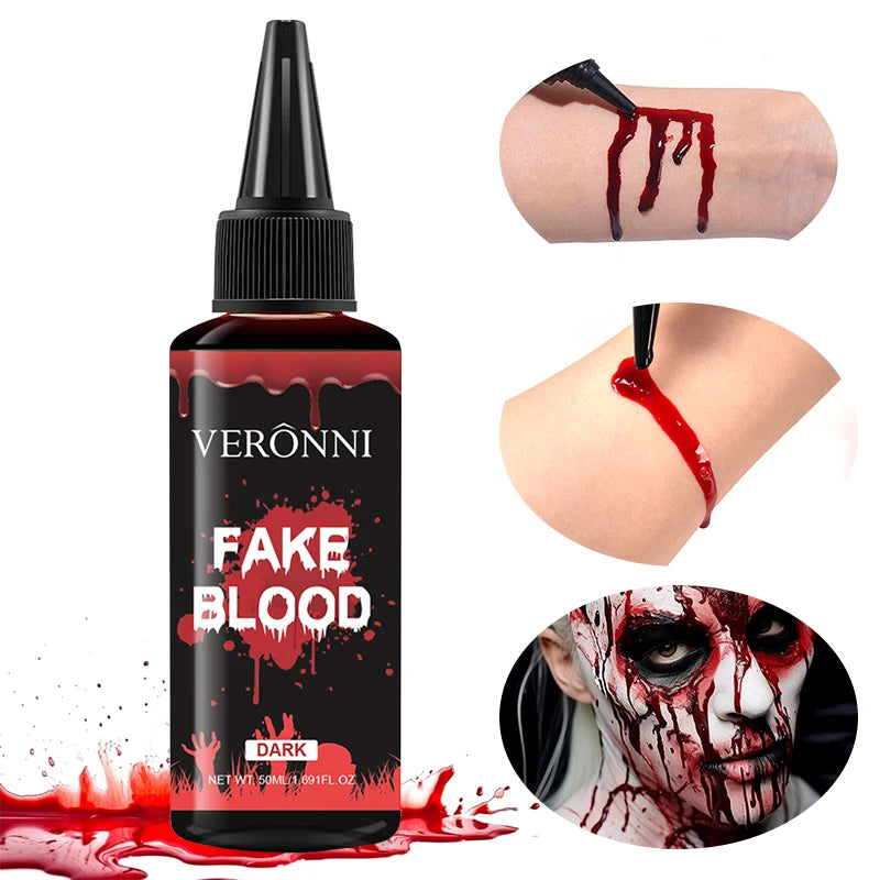 Halloween Fake Blood Spray Horror Fancy Dress Costume Halloween Cosplay Makeup Party Tool 50ml for Clothes Zombie Costume Effect