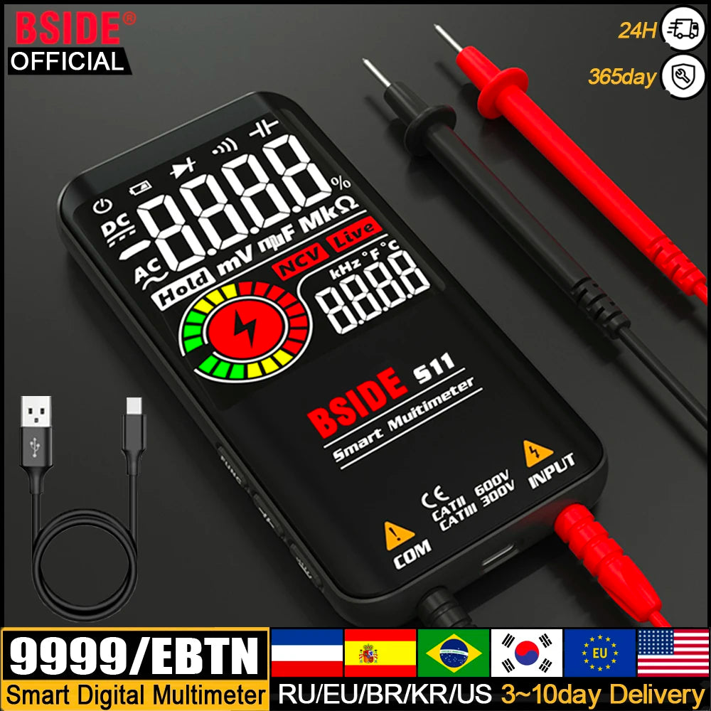 BSIDE Smart Digital Multimeter 9999 Counts with EMF