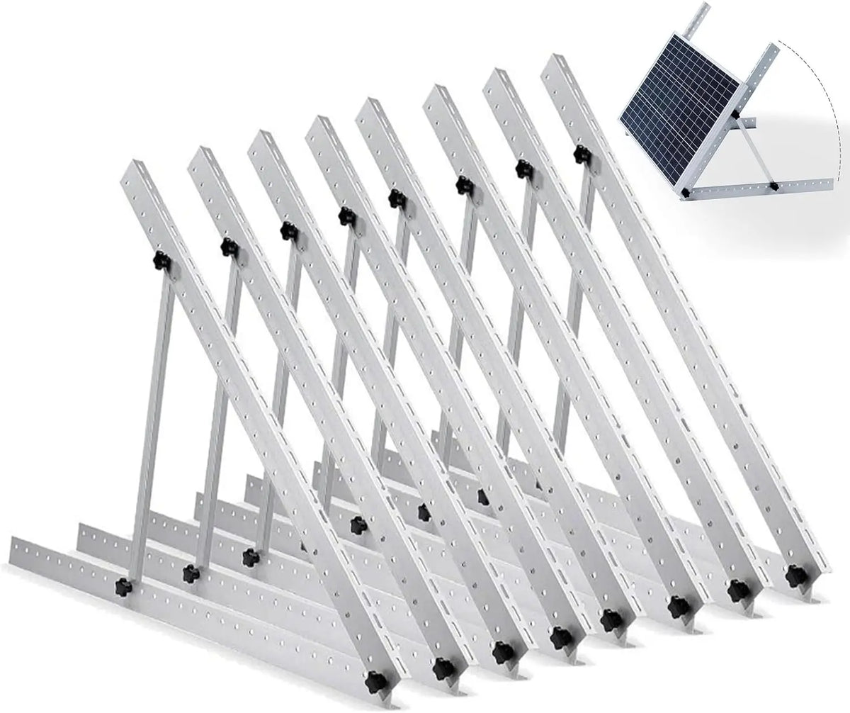 47/45 Inch Upgraded Adjustable Solar Panel Tilt Mount Bracket Foldable Tilt Legs Stand Supports 100‑500W Solar Panels 1/2/4 Pack for Roof RV Boat