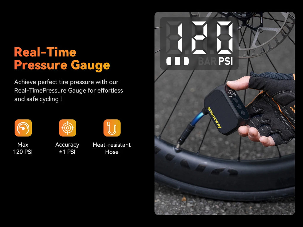 anoutway AT1 Pro Cordless Bike Tire Inflator