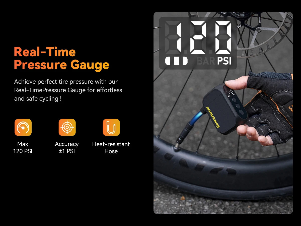 anoutway AT1 Pro Cordless Bike Tire Inflator