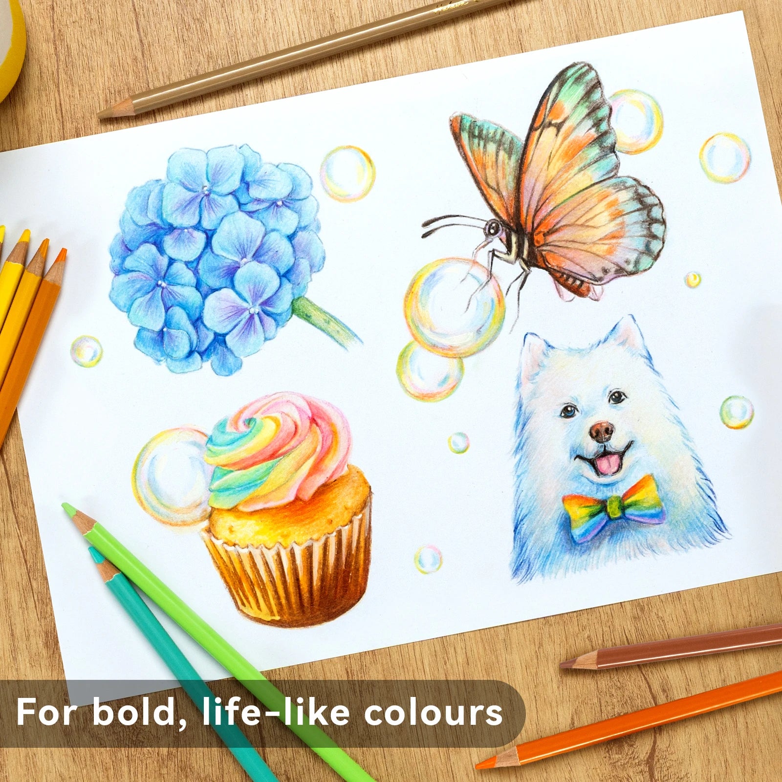 Ohuhu Colored Pencils 72 Oil-based Drawing Pencils for Coloring Portrait Sketching Landscape Durable Soft Core Halawa Series