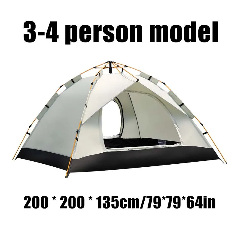Automatic Quick-opening Tent Outdoor Self-driving Travel Camping Tent Rainproof Sunshine-proof Tent Two Doors without windows