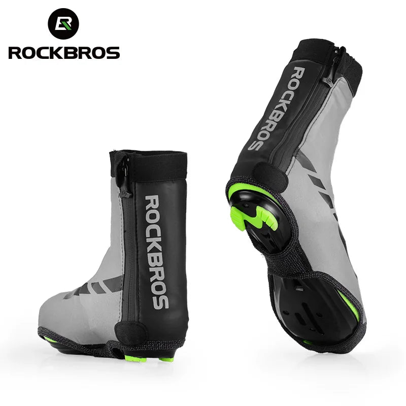 ROCKBROS Cycling Shoes Cover Reflective Dustproof Waterproof Overshoes Bicycle Locking Shoes Protector MTB Road Bike Shoes Cover
