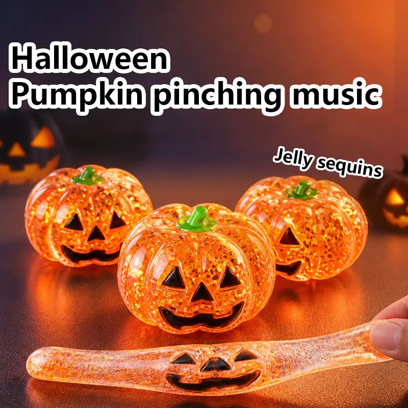 Halloween Pumpkin Squishy Toy, Slow Rising Stress Relief Ball for Party Favors