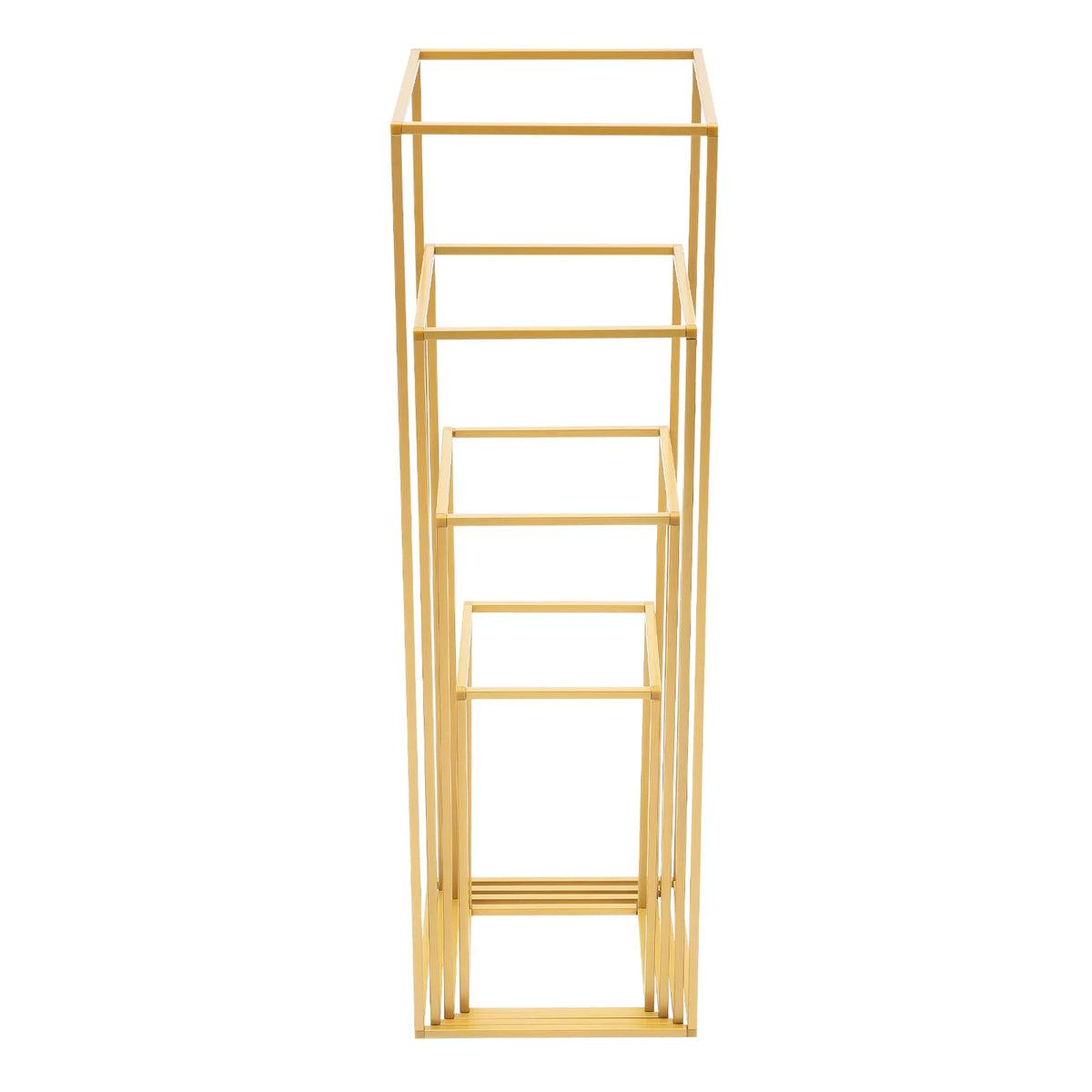 4Pcs Wedding Flower Stand Set Gold Metal Column Rack Party Decor Balloon Display Holder Centerpiece Vase Pillar 40+60+80+100cm