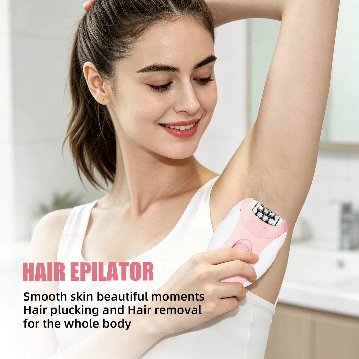 Women Epilator Electric Hair Removal Facial Hair Remover Underarms Rechargeable Body Lady Bikini Legs Arms Armpit