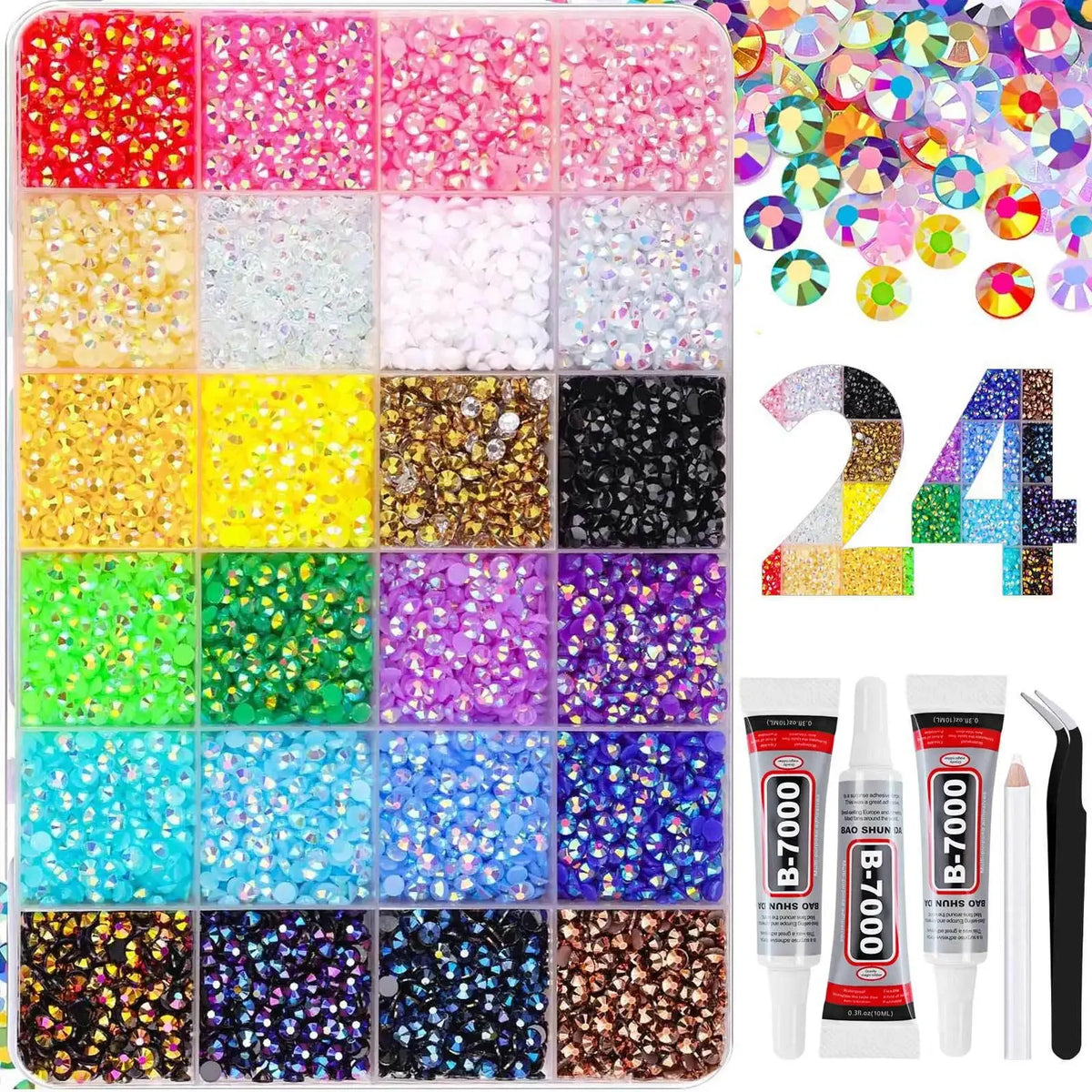 Resin Rhinestone Bedazzling Kit, 40 Colors