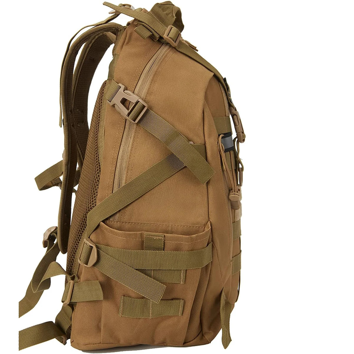 35L Men's Outdoor Hiking Backpack with MOLLE System, Reflective Strip and Dual Cup Holders