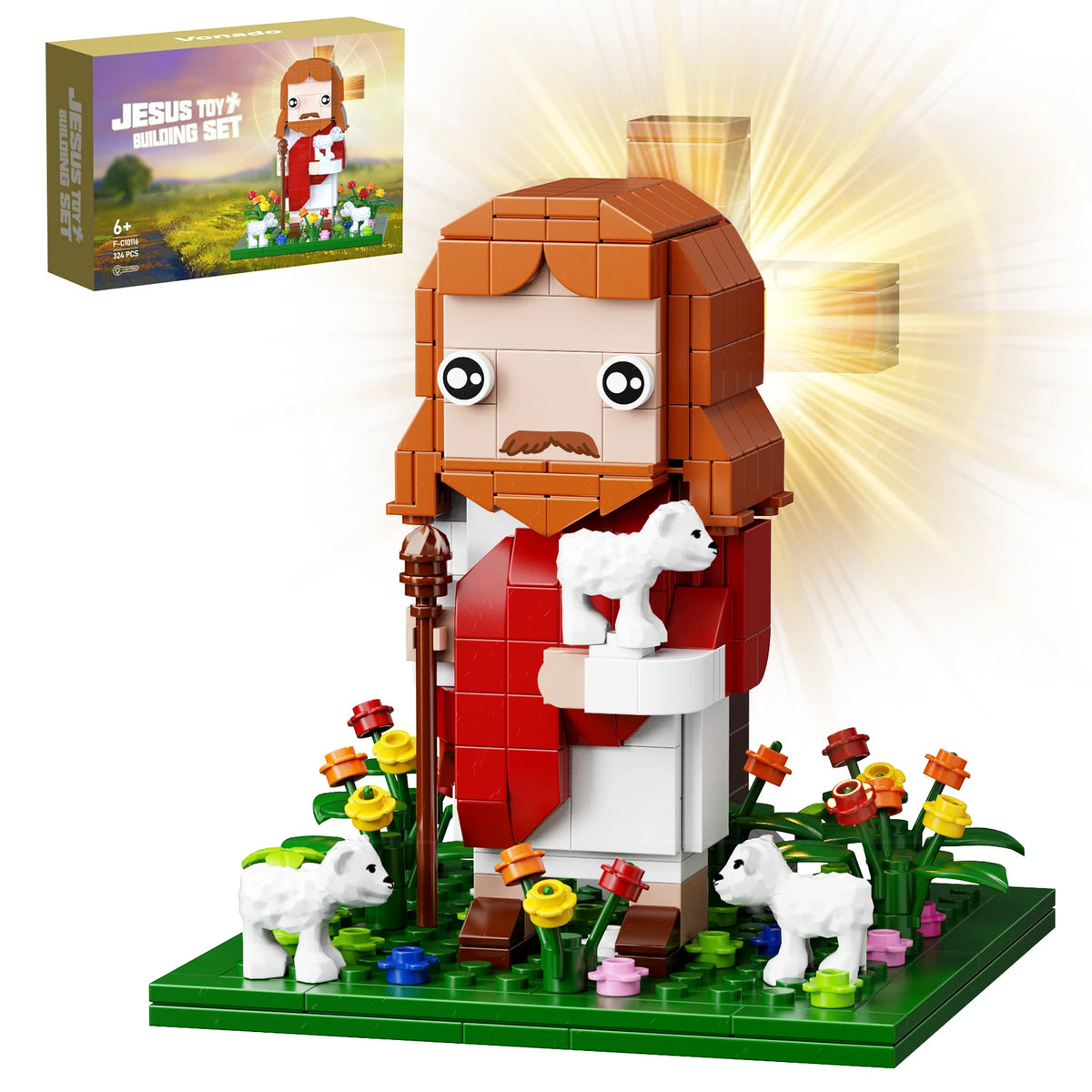 NEW Jesus Building Blocks Set Crucifixion Godfather Toys Ideas  God's Faith Model (324 PCS）