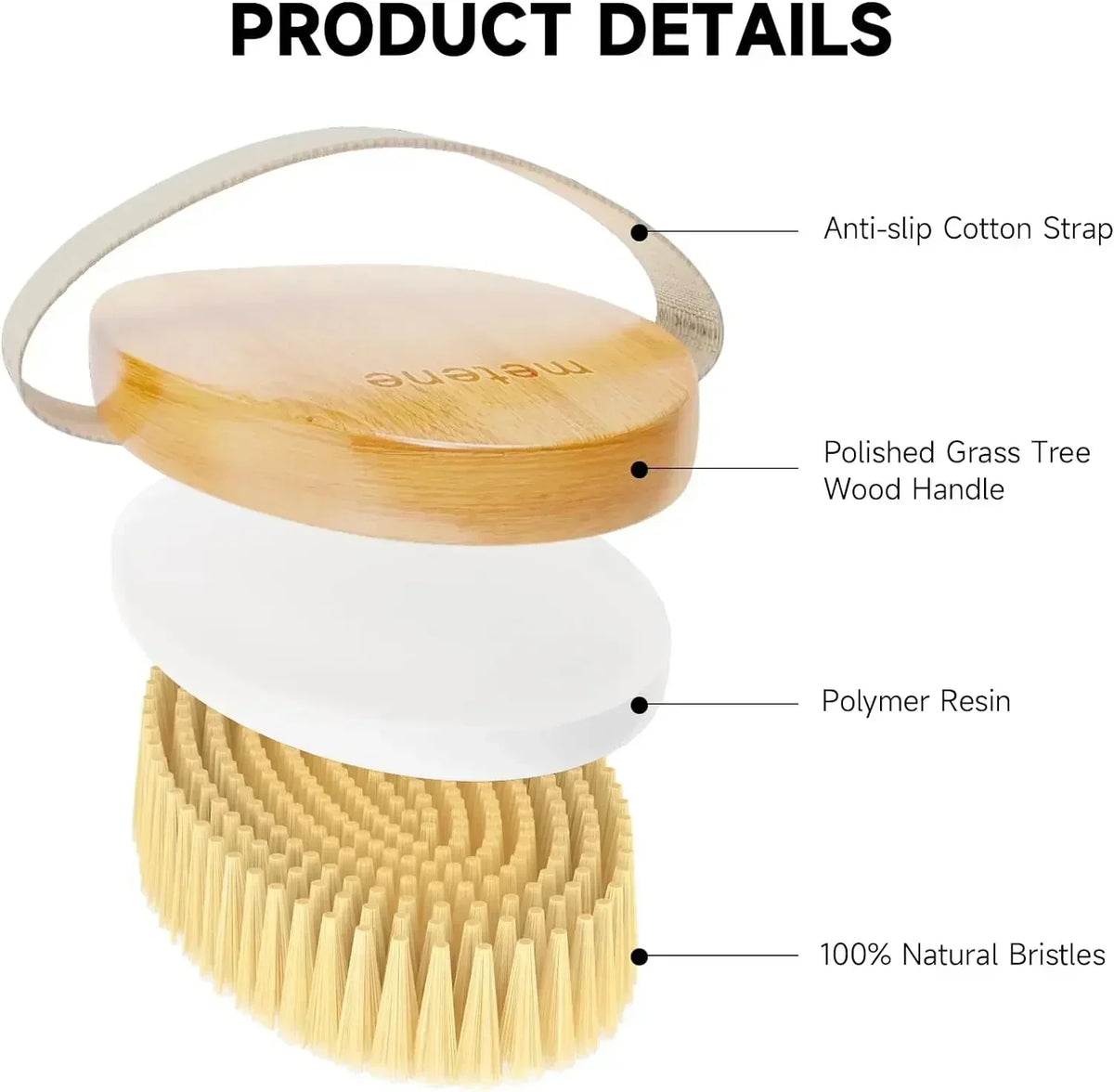 Natural Bristle Dry Body Brush
