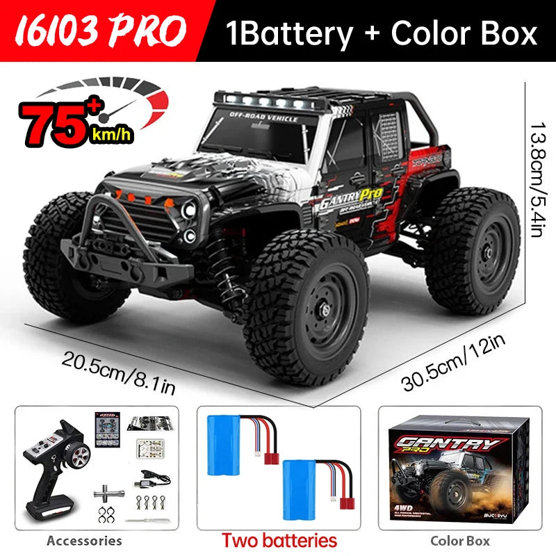 16102 Brushless 4WD RC Car with LED Lights