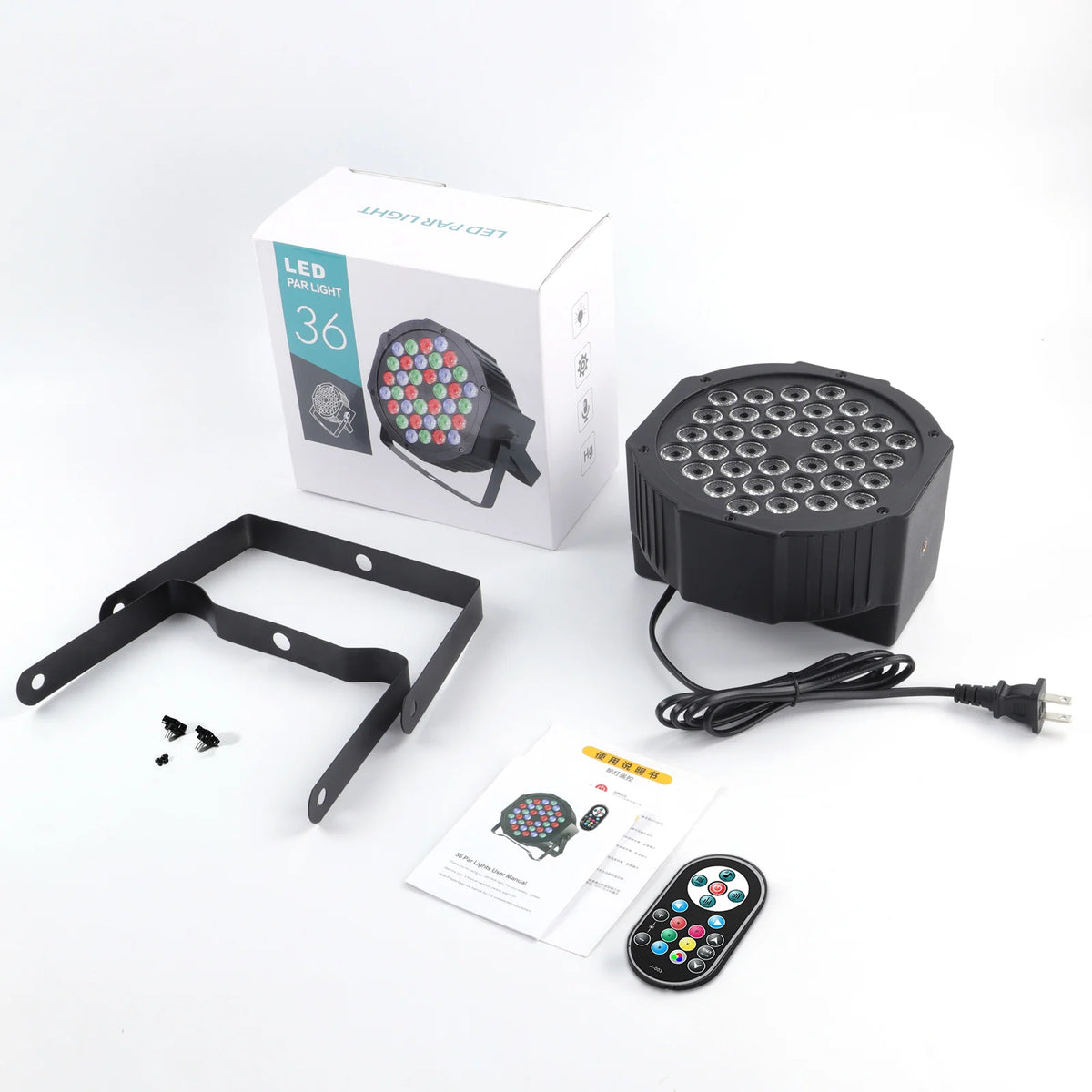 U'King 4PCS/8PCS 36LED Par Lights RGB LED DJ Stage Light with Remote Control DMX512 Sound Activated for Party Stage Effect Light