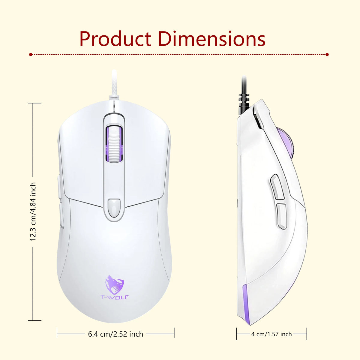 Wired RGB Gaming Mouse with 6 Programmable Buttons