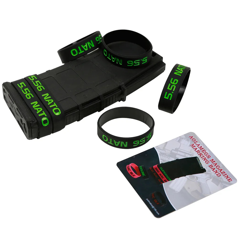 6/12 Pack Magazine Marking Band for 5.56 Nato 300 Blackout Magazine Marking Rubber Band Muti-Colors US Fast Shipping
