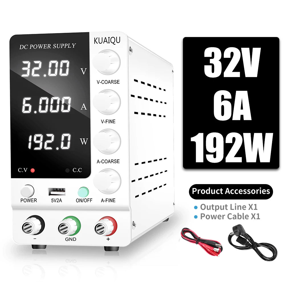KUAIQU Adjustable DC Bench Power Supply