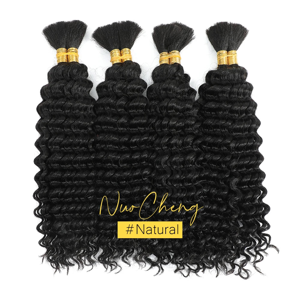 Deep Wave Human Braiding Hair for Boho Braids, 14"