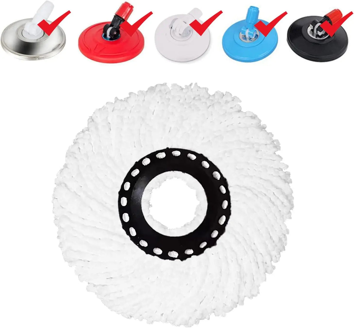 Microfiber Replacement Spin Mop Heads, 4 or 8 Pack