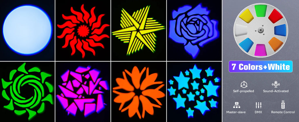60W Gobo Moving Head Light DMX Remote Control Stage Lighting Effect Projector for DJ Disco Party Bar Club Wedding Birthday