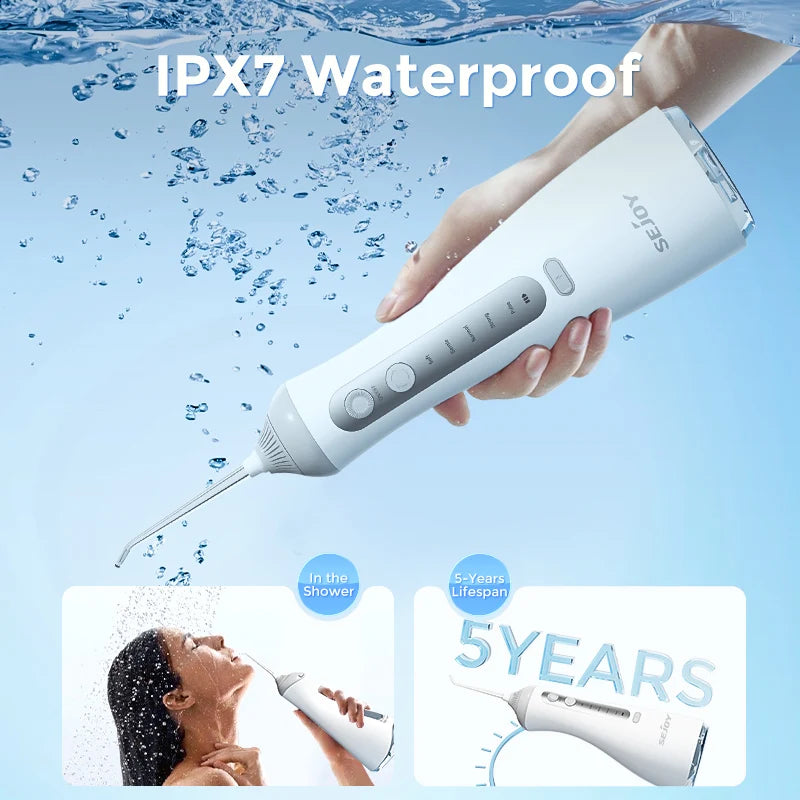 Sejoy Water Flosser Teeth Picks 6 Jets 6 Modes Portable Cordless Water Floss for Teeth Cleaner Oral Picks