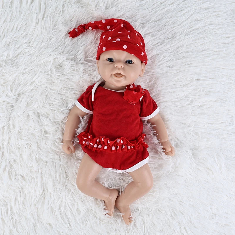 Unpainted Full Body Silicone Reborn Baby Dolls Lifelike Newborn Doll Baby DIY Blank Kit for Children Christmas Toys