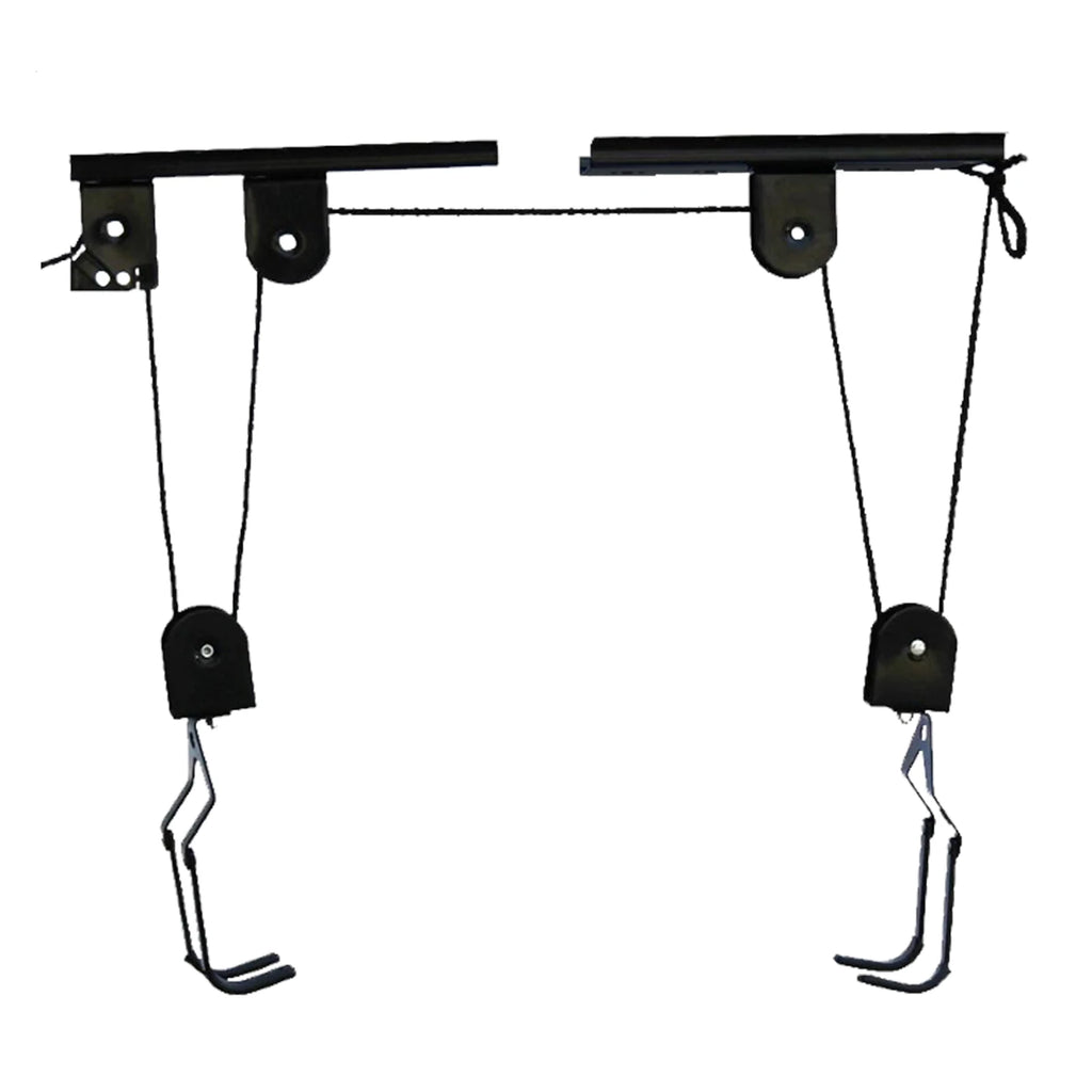 Bike Hoist for Garage Ceiling Mount Pulley System Bike Storage Set Of Bike Hangers for Garage Storage