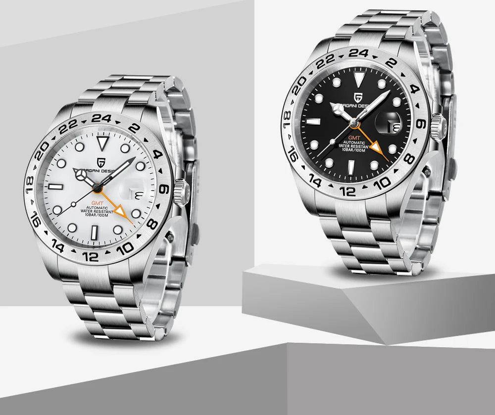 PAGANI DESIGN 42mm Automatic GMT Men's Watch