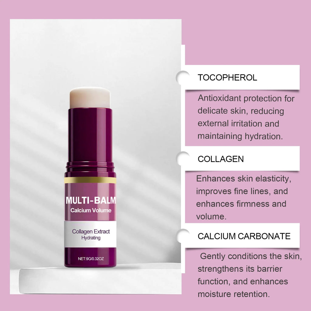 Multi Balm Collagen Stick, Hydrating Firming Moisturizer for Eyes, Neck and Face