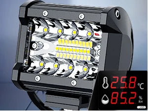 Nilight Led Light Pods 2PC 4Inch 60W Flood Spot Combo Triple Row Driving Lamp Roof Bumper Off Road LED Work Lights Pods for Van Camper Wagon Car Pickup Golf Cart ATV UTV SUV Truck Boat 4x4