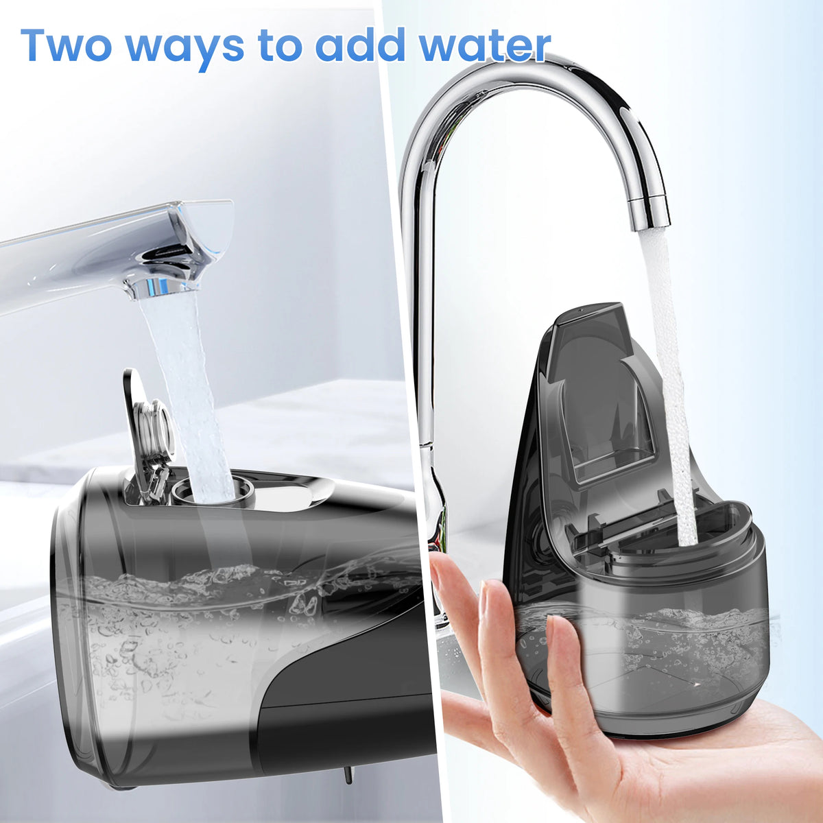 Portable Cordless Water Flosser, 5-Mode Oral Irrigator with 230ml Tank and 5 Jet Tips