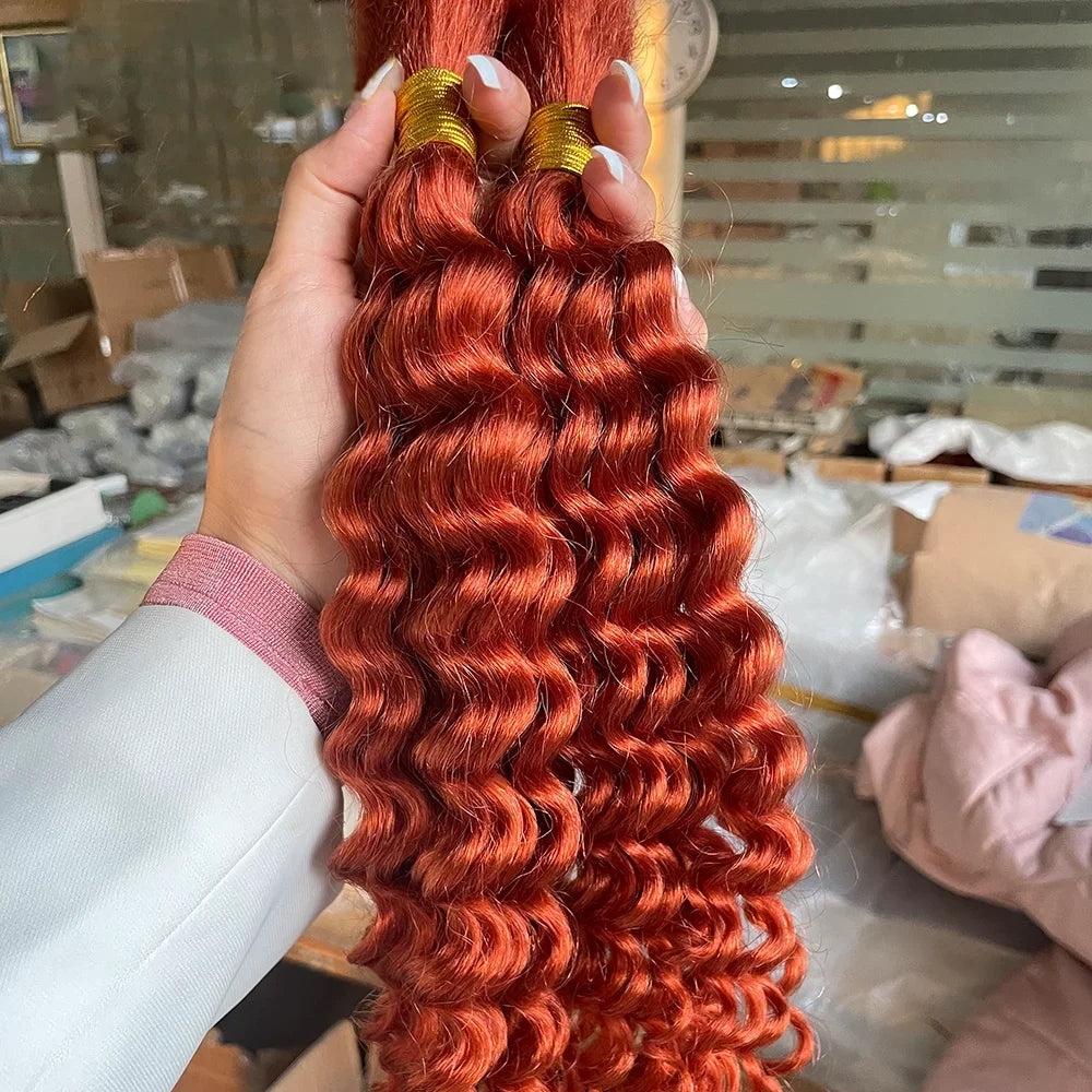 Deep Wave Human Braiding Hair for Boho Braids, 14"