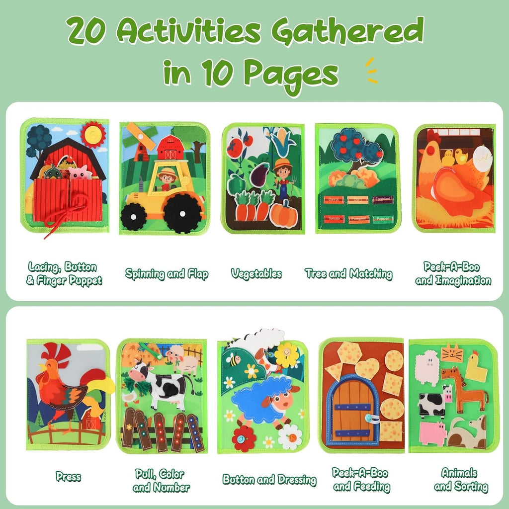 Montessori Farm Busy Book for Toddlers