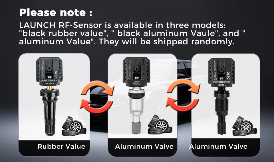 LAUNCH X431 Sensor 2 in 1 RF-Sensor 315MHz/433MHz TPMS Tire Repair Tools Scanner TSGUN Tire Pressure Sensors Tester Programming